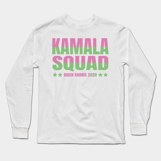 Kamala Squad, Team Kamala Pink Green, Biden Harris 202, Biden Supporter Long Sleeve T-Shirt by NooHringShop